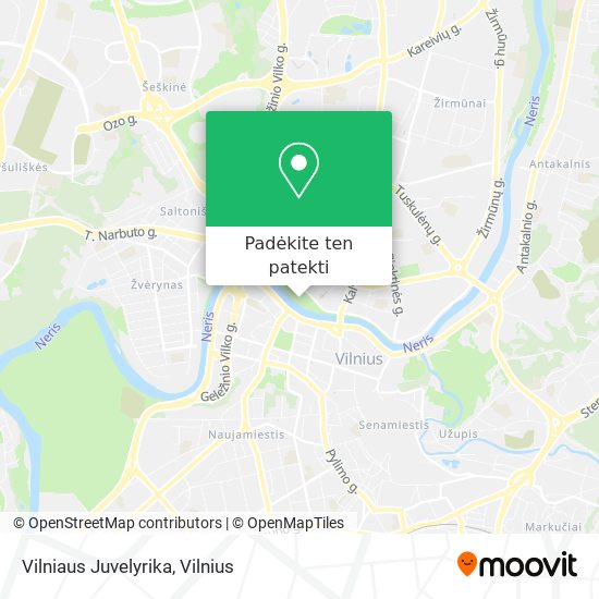 Vilniaus Juvelyrika žemėlapis