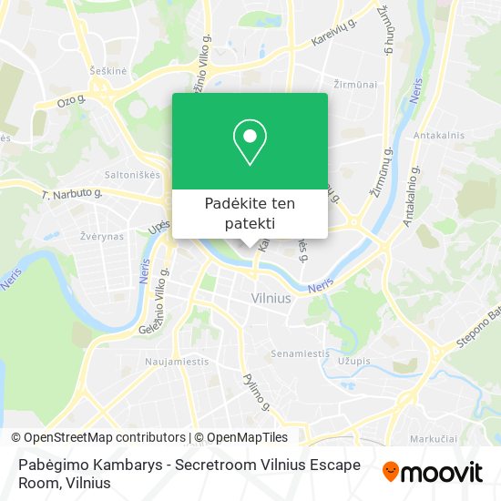 Pabėgimo Kambarys - Secretroom Vilnius Escape Room žemėlapis