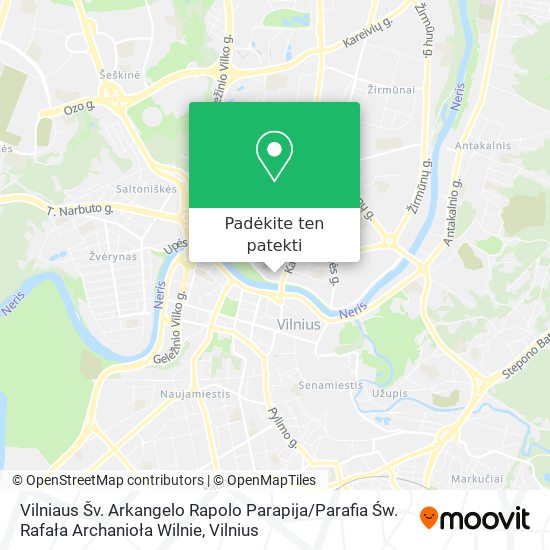 Vilniaus Šv. Arkangelo Rapolo Parapija / Parafia Św. Rafała Archanioła Wilnie žemėlapis
