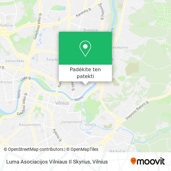 Luma Asociacijos Vilniaus II Skyrius žemėlapis