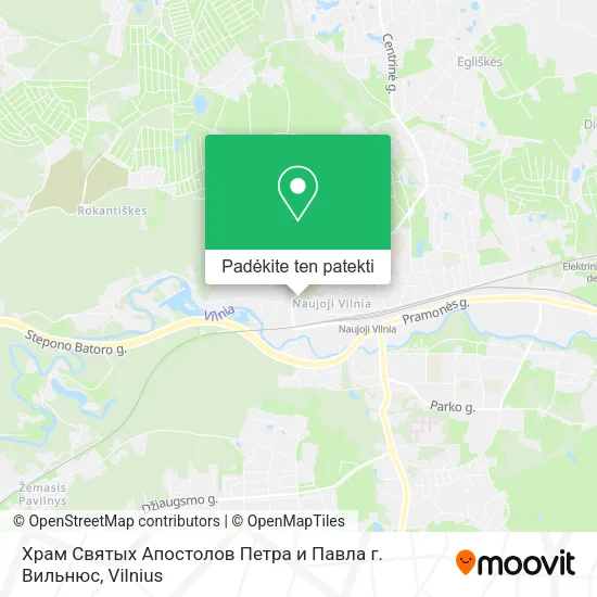 Храм Святых Апостолов Петра и Павла г. Вильнюс žemėlapis