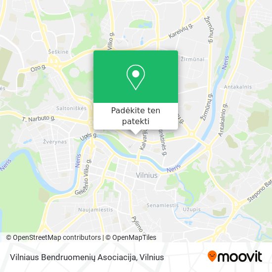 Vilniaus Bendruomenių Asociacija žemėlapis