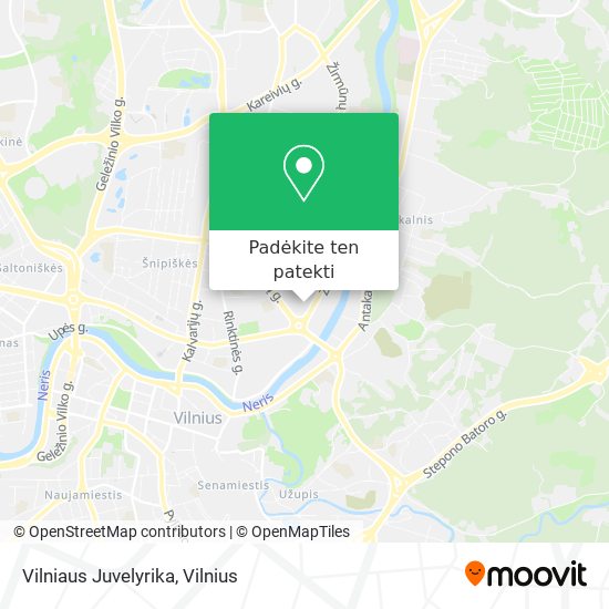 Vilniaus Juvelyrika žemėlapis