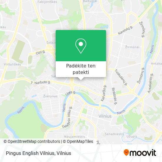 Pingus English Vilnius žemėlapis