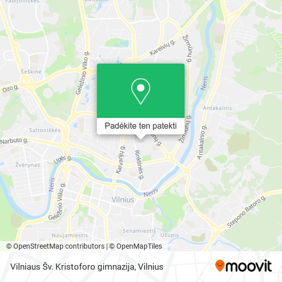 Vilniaus Šv. Kristoforo gimnazija žemėlapis