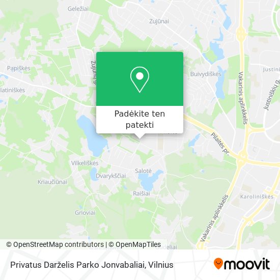 Privatus Darželis Parko Jonvabaliai žemėlapis