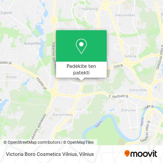 Victoria Boro Cosmetics Vilnius žemėlapis