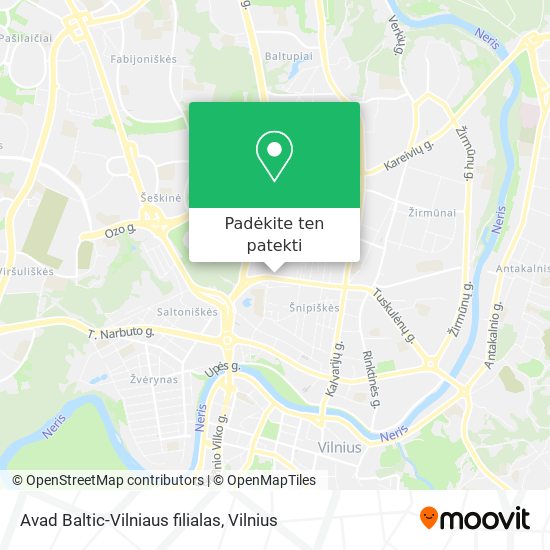 Avad Baltic-Vilniaus filialas žemėlapis