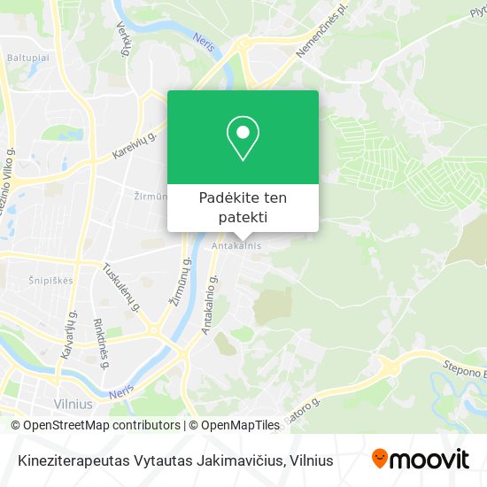 Kineziterapeutas Vytautas Jakimavičius žemėlapis