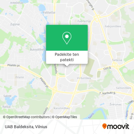 UAB Baldeksita žemėlapis