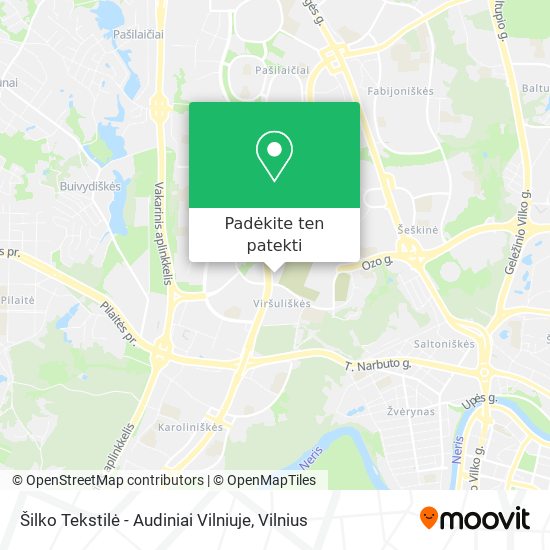 Šilko Tekstilė - Audiniai Vilniuje žemėlapis