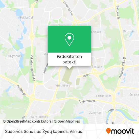 Sudervės Senosios Žydų kapinės žemėlapis