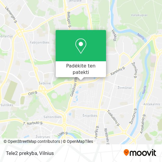 Tele2 prekyba žemėlapis