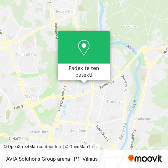 AVIA Solutions Group arena - P1 žemėlapis