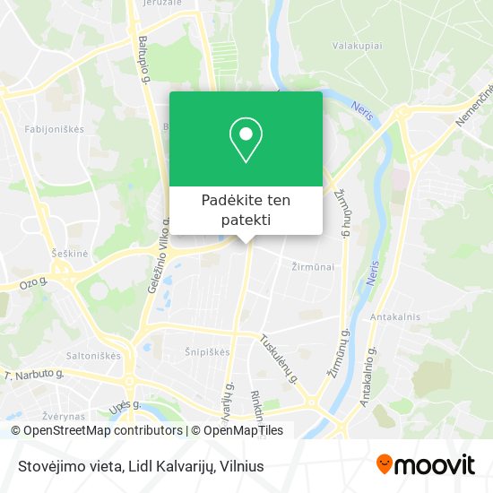 Stovėjimo vieta, Lidl Kalvarijų žemėlapis