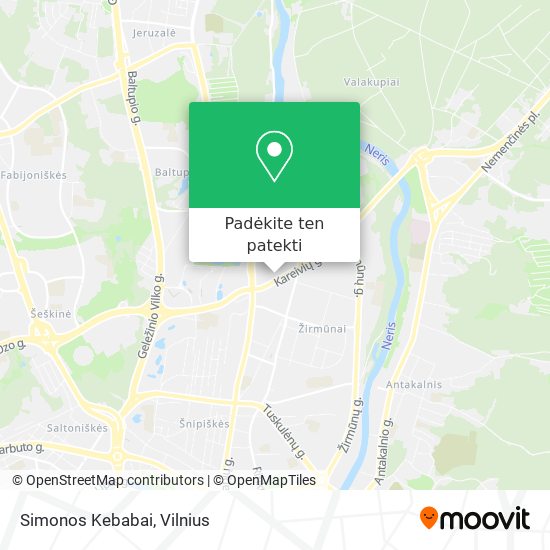 Simonos Kebabai žemėlapis