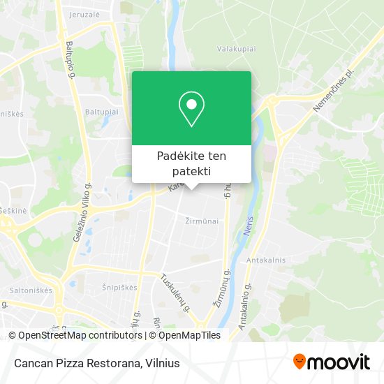 Cancan Pizza Restorana žemėlapis