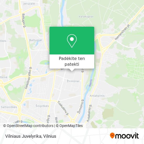 Vilniaus Juvelyrika žemėlapis