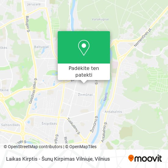Laikas Kirptis - Šunų Kirpimas Vilniuje žemėlapis