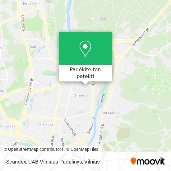 Scandex, UAB Vilniaus Padalinys žemėlapis