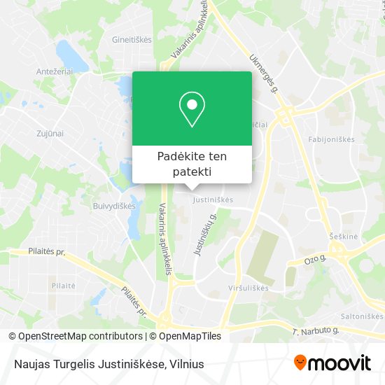 Naujas Turgelis Justiniškėse žemėlapis