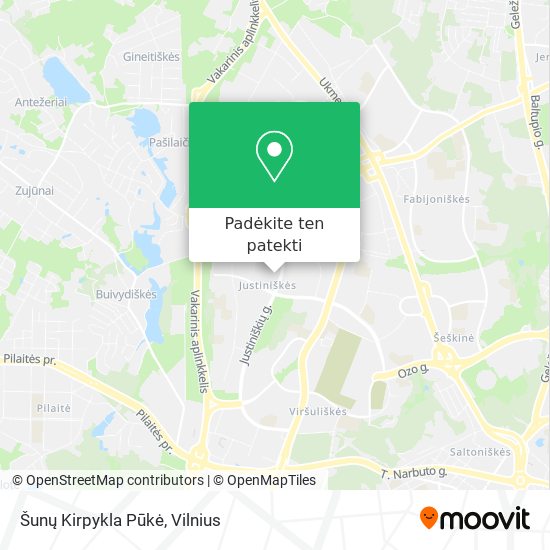 Šunų Kirpykla Pūkė žemėlapis
