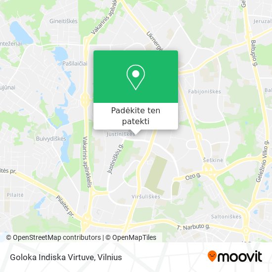 Goloka Indiska Virtuve žemėlapis