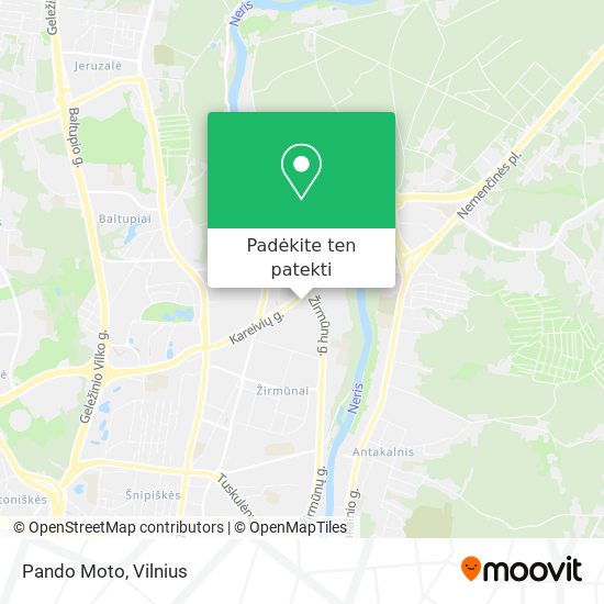 Pando Moto žemėlapis