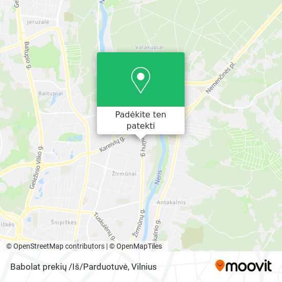 Babolat prekių /Iš/Parduotuvė žemėlapis