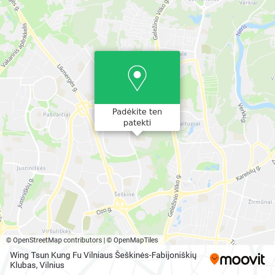 Wing Tsun Kung Fu Vilniaus Šeškinės-Fabijoniškių Klubas žemėlapis