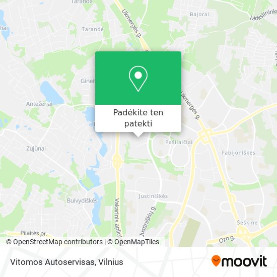 Vitomos Autoservisas žemėlapis