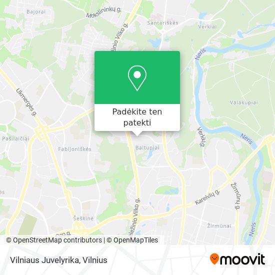 Vilniaus Juvelyrika žemėlapis