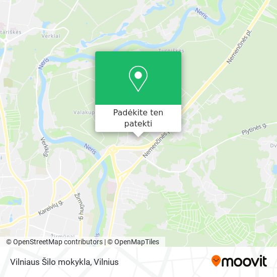 Vilniaus Šilo mokykla žemėlapis