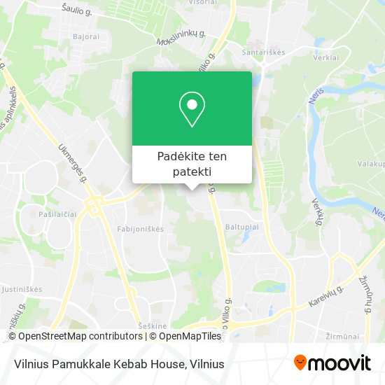 Vilnius Pamukkale Kebab House žemėlapis