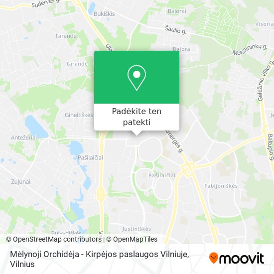 Mėlynoji Orchidėja - Kirpėjos paslaugos Vilniuje žemėlapis