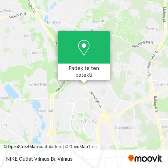 NIKE Outlet Vilnius Bi žemėlapis