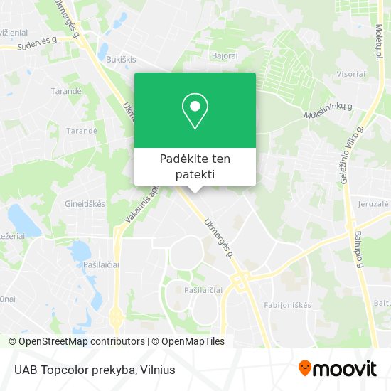 UAB Topcolor prekyba žemėlapis
