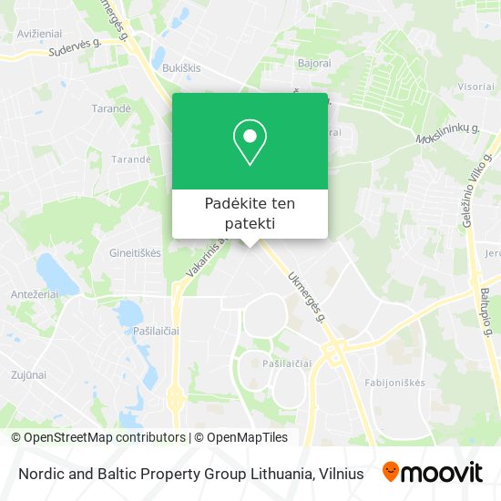 Nordic and Baltic Property Group Lithuania žemėlapis