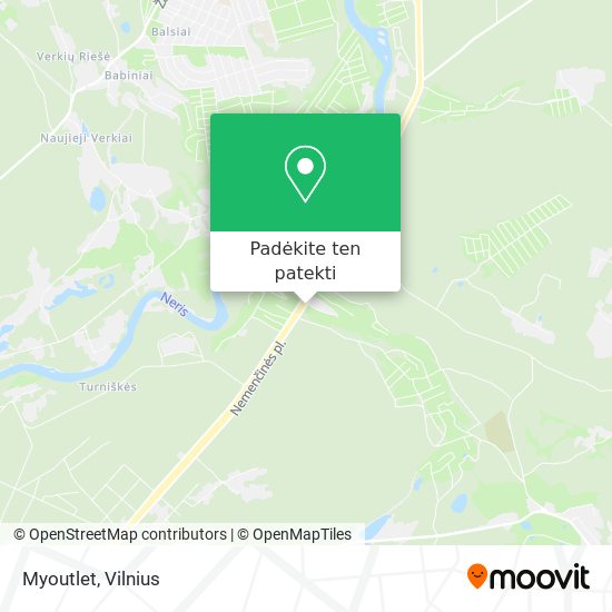 Myoutlet žemėlapis