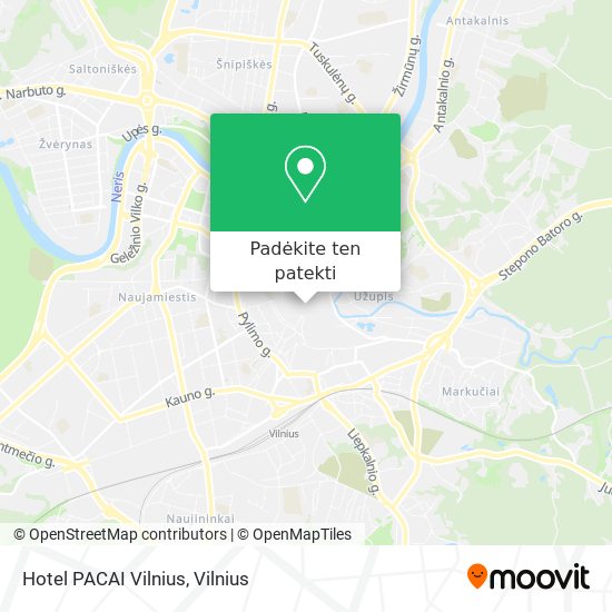 Hotel PACAI Vilnius žemėlapis