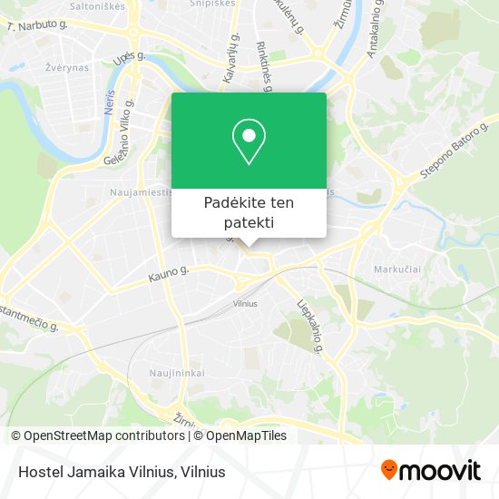 Hostel Jamaika Vilnius žemėlapis