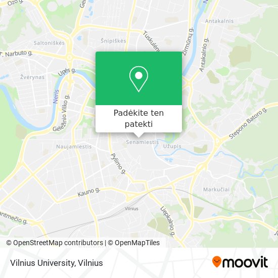 Vilnius University žemėlapis