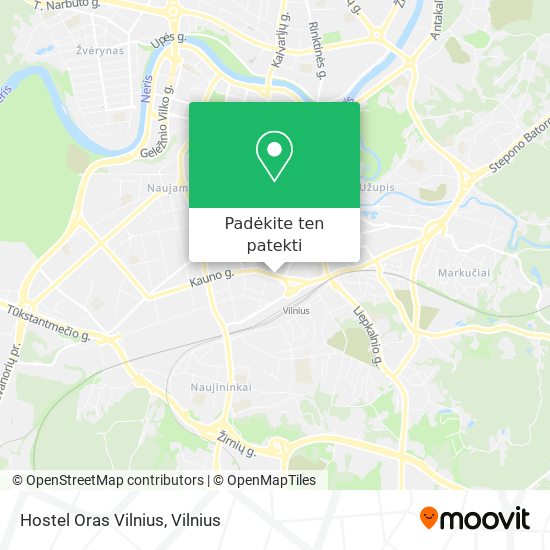 Hostel Oras Vilnius žemėlapis