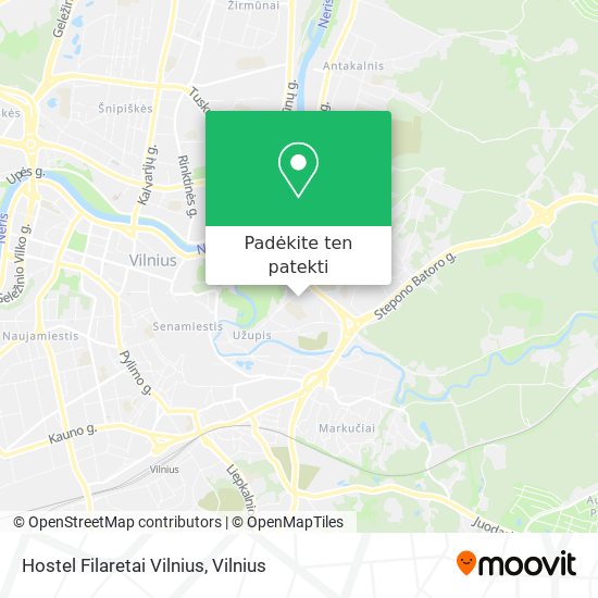 Hostel Filaretai Vilnius žemėlapis