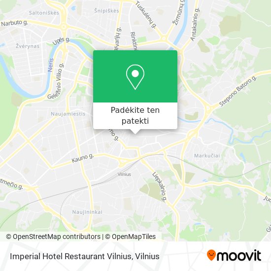 Imperial Hotel Restaurant Vilnius žemėlapis