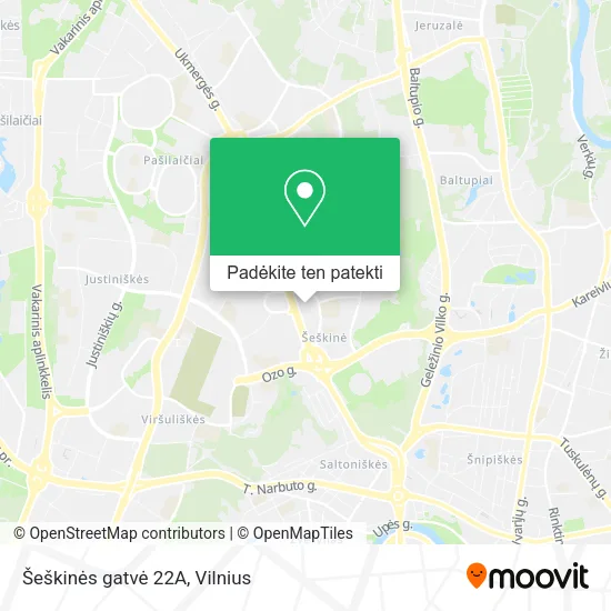 Šeškinės gatvė 22A žemėlapis