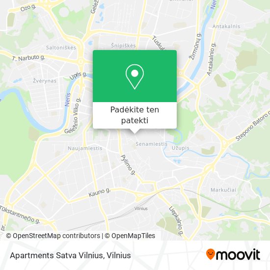 Apartments Satva Vilnius žemėlapis