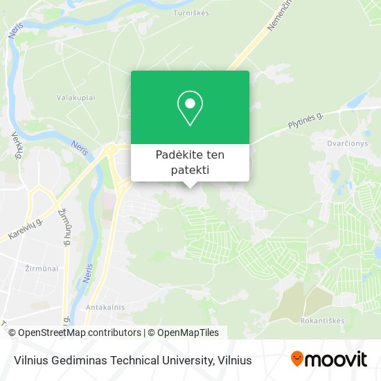 Vilnius Gediminas Technical University žemėlapis
