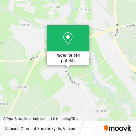 Vilniaus Gimnastikos mokykla žemėlapis