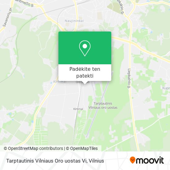 Tarptautinis Vilniaus Oro uostas Vi žemėlapis